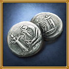 등대가 새겨진 동전